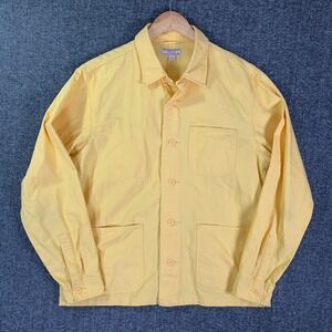 Wallace & Barnes Chore Jacket Men Large Yellow Utility Modern J Crew Old Money